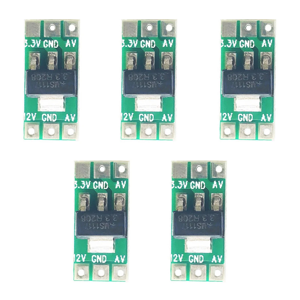 

5PCS DC-DC Step-down Voltage Stabilizing Power Supply Module 8V-18V to 3.3V 1W Switching Mini Step-down Power Supply Board