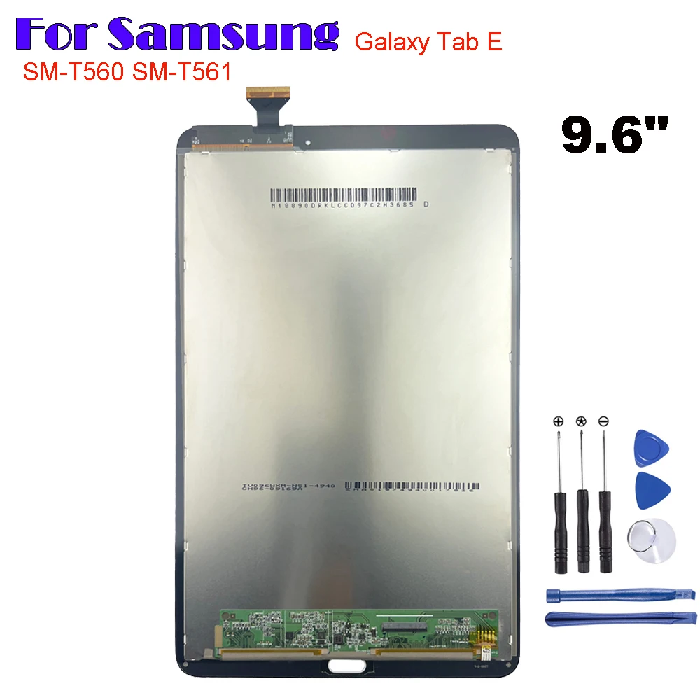 

Новинка, для Samsung Galaxy Tab E 9,6 дюйма, SM-T560 T560 T561, ЖК-дисплей, сенсорный экран, дигитайзер, стекло в сборе, запасные части