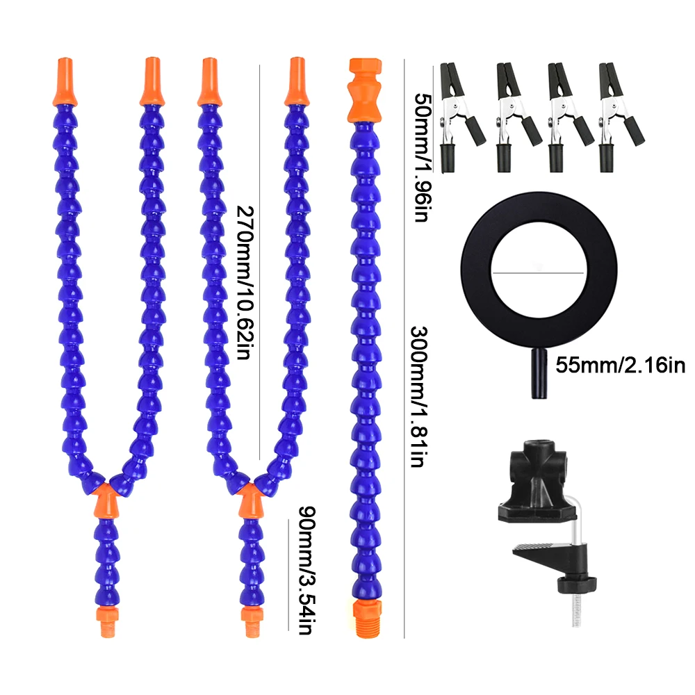 Helping Hands Soldering Third Hand Tools PCB Holder with 4 Arms Adjustable Vise Tabletop Clamp Base for Electronics Repair