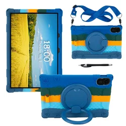 Rotating Kids Case For Xiaomi Redmi Pad 2 2025 25040RP0AG 25040RP0AI Soft Silicone Stand Cover With Handle Grip Shoulder Strap