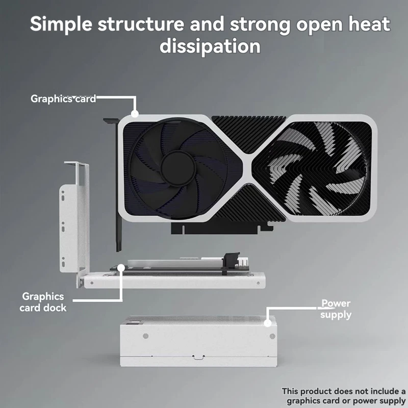 Super Sale OCuLink GPU Dock PCIe 5.0x4 GDP Laptop to External Video Graphics Card M.2 Oculink SFF8611 to PCIE X16 Black