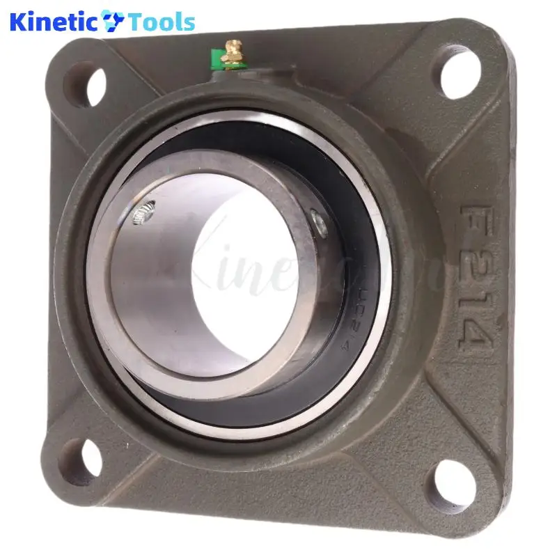 Square thickened outer spherical bearing with seat sleeve 4 bolt installation bearing hole square flange gasket block