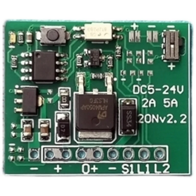 GT-0524 Wide Voltage Bistable Solid State Relay Board Power-off Memory High And Low Level Trigger Switchable