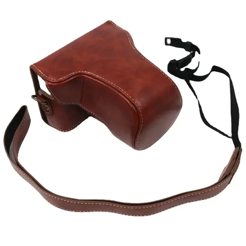 

PU Leather Retro Camera Case Shoulder Bag Hard Bags For Canon EOS M200 M100 M10 camera with 15-45mm Lens