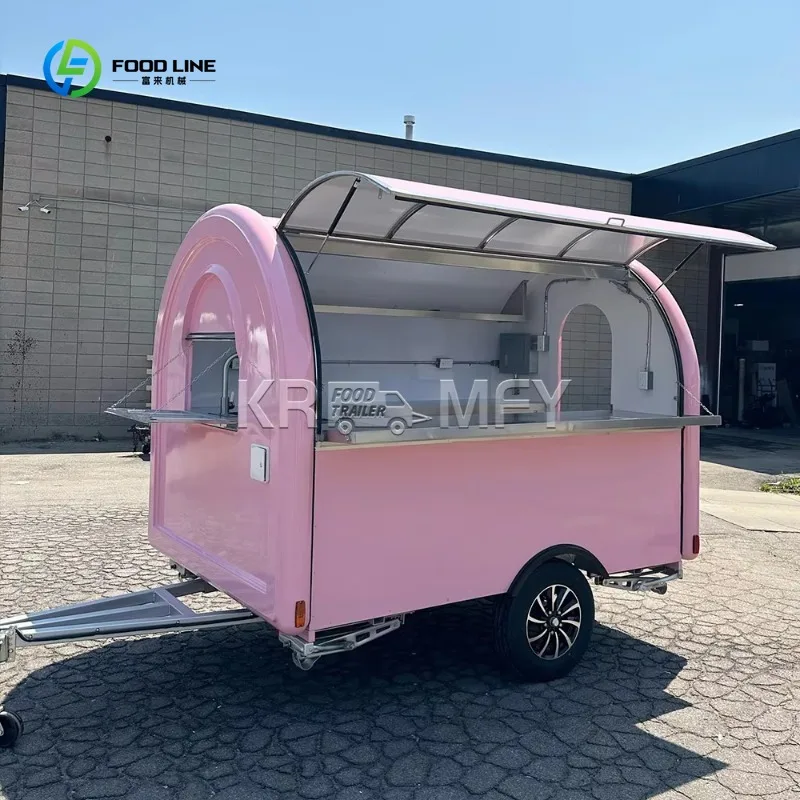 중국에서 인기리에 판매되는 이동식 케이터링 푸드 트레일러 판매, 완비된 주방 장비를 갖춘 푸드 트럭 트레일러