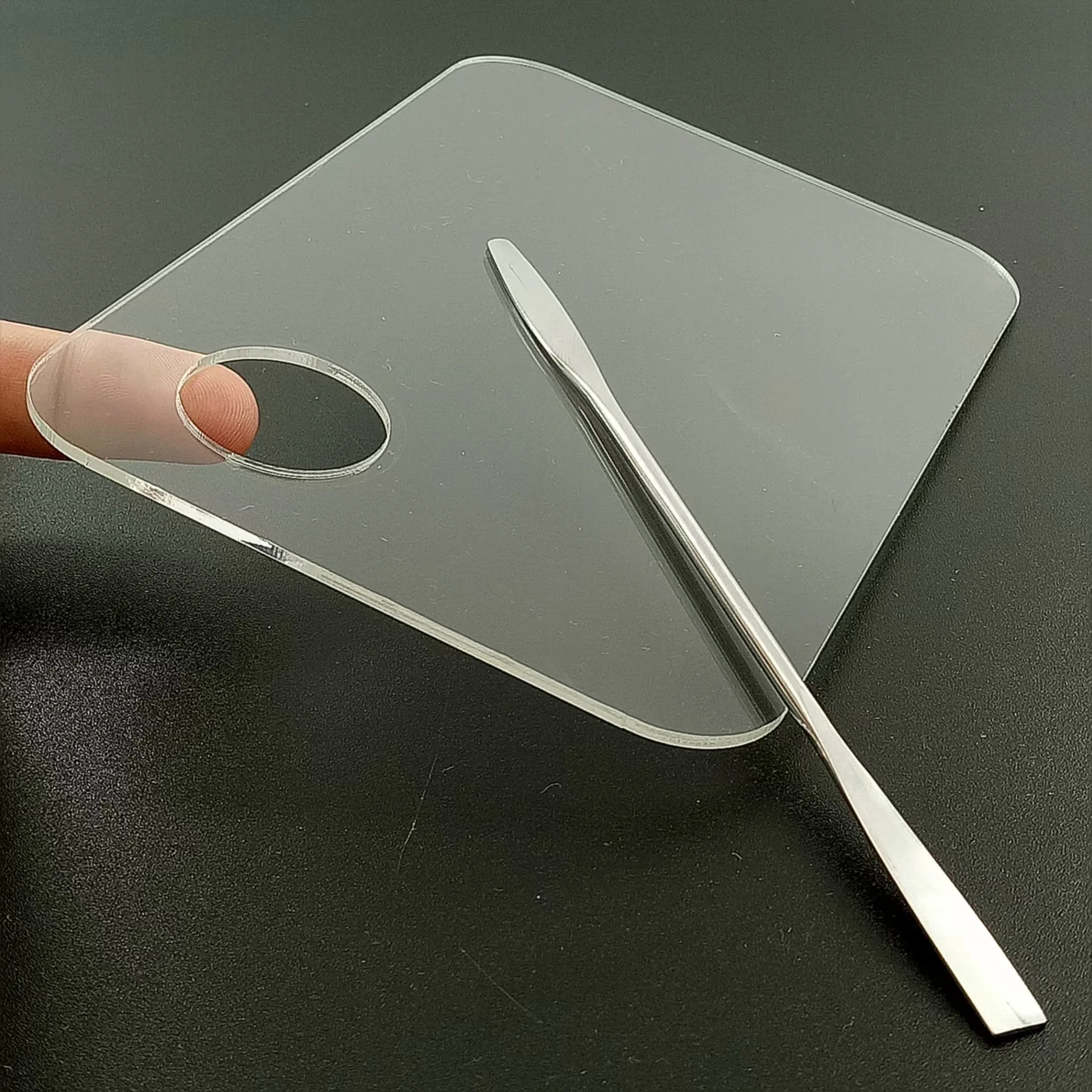 Round Square Transparent Acrylic Makeup Foundation Make-up Palette Color Beauty tool Easy To Clean
