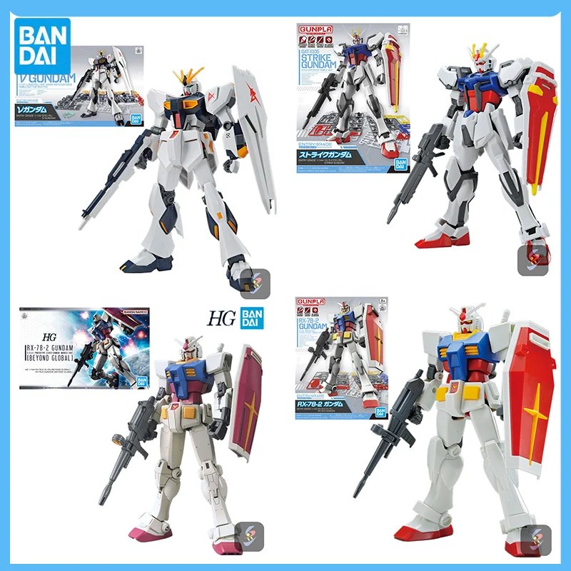 

Original BANDAI HG 1/144 RX78 G-Self ENTRY GRADE STRIKE GUNDAM EG BUILD Mobile Suit Plastic Model Kit Action Toy Figure Kid Gift