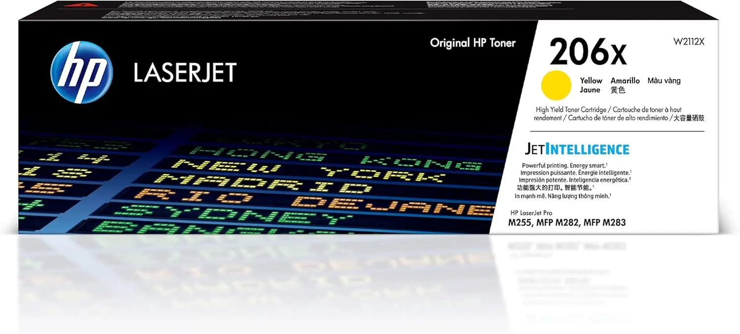 

High-Yield Yellow Toner Cartridge for Color LaserJet Pro M255, MFP M282, M283 Series | W2112X Compatible