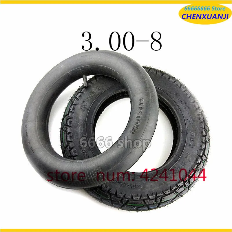 3.00-8 / 300-8 Tire & inner tube 4PR tyre fits Gas and Electric Scooters Warehouse Vehicles Mini Motorcycle