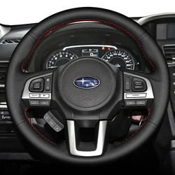 Custom Car Steering Wheel Braid Cover Genuine Leather 100% Fit For Subaru Legacy 2016 Outback 2015 2016 XV 2016 Forester 2016