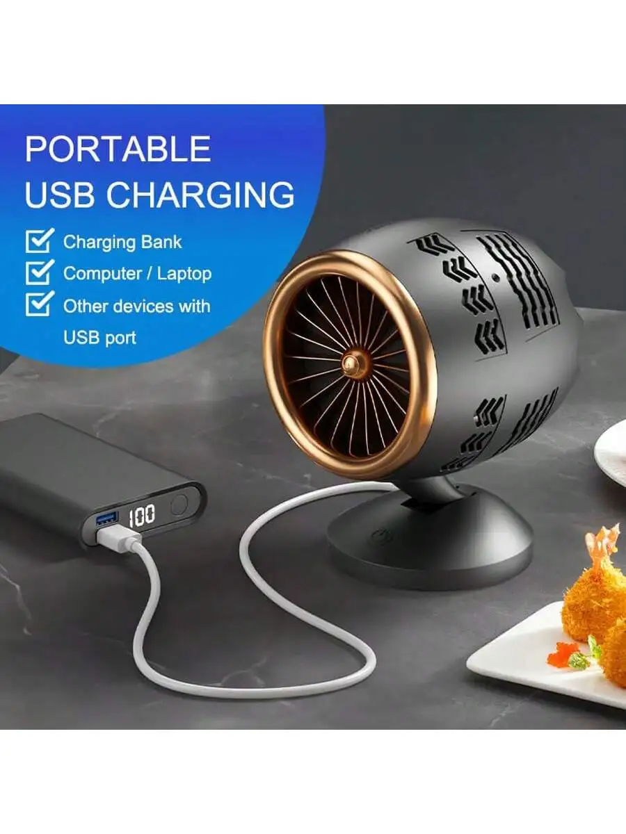 1PC USB Power Supply Mini Range Hood With 1pc Detachable Filters, Portable Desk Ductless Kitchen Hood, Adjustable Angle And Heig