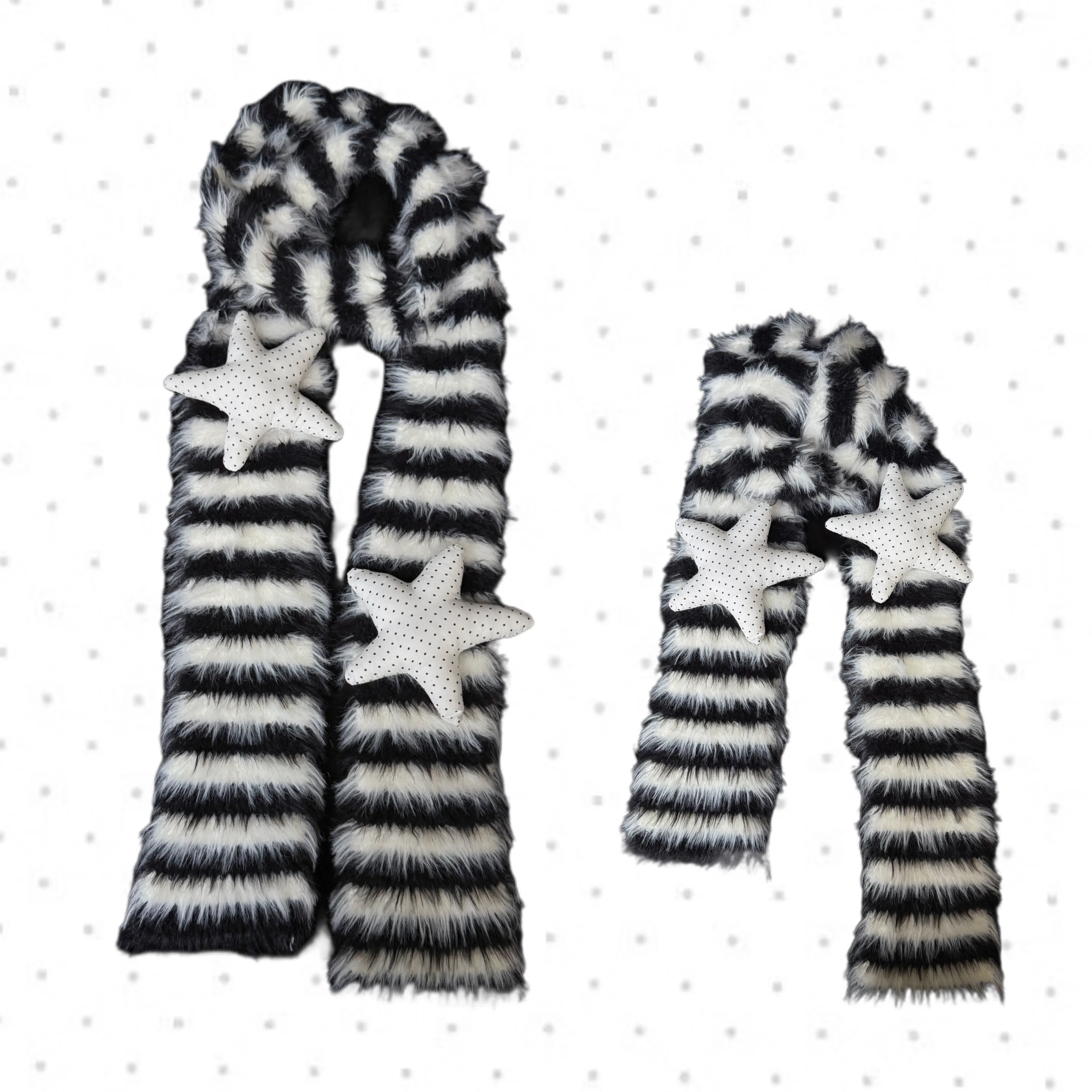 

Оригинальный теплый плюшевый шарф в стиле Y2K с ретро-полосками для женщин, модный тренд среди миллениалов