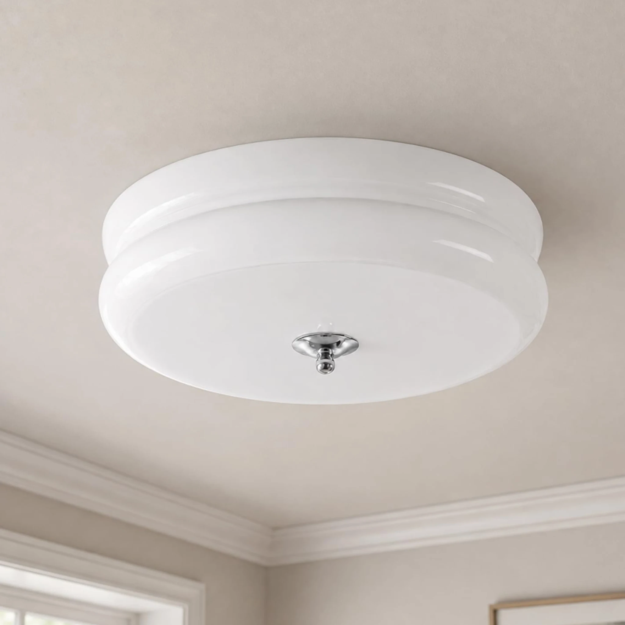 Vintage Cream Glass Ceiling Lamp Bathroom Hallway Kitchen Living Room Corridor Bedroom Ceiling Light Indoor Lighting Decor