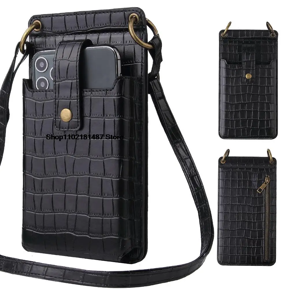 Suitable for iphone 12 13 14 15promax Phone Case Card Holder 14plus Chain Long Shoulder Mini Cross-body Holster Mobile Phone Bag