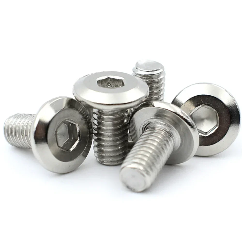 2-20 個 M3 M4 M5 M6 M8 (304 A2 ステンレス鋼) アレン六角六角ソケット大型フラットヘッド家具リベットネジ接続ジョイントボルト