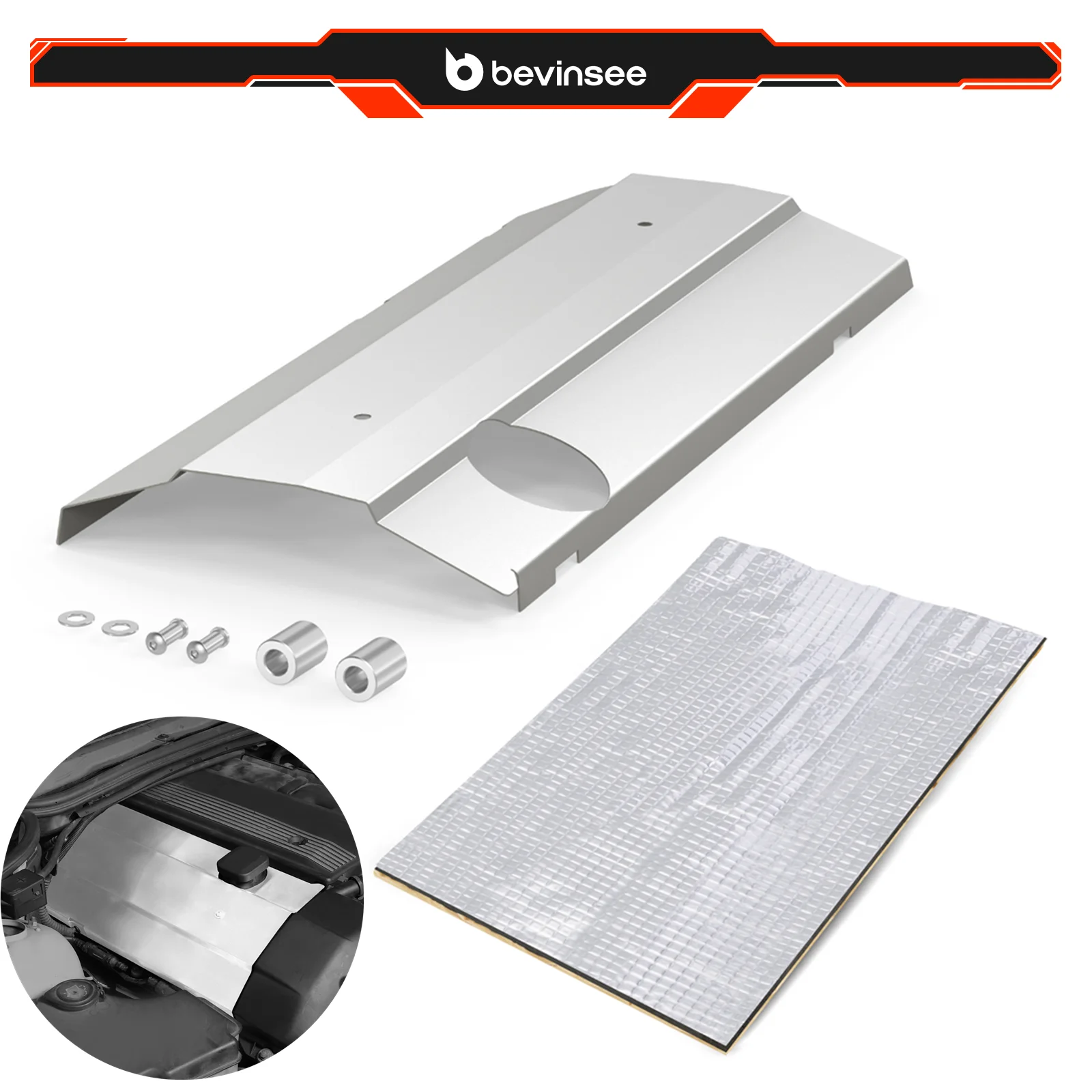 

Для BMW M52TU M54 крышка двигателя из нержавеющей стали, теплозащитный экран, для BMW E46 E39 E60 E61 X5 E53 X3 E83 Z3 Z4, замена f11 12 7 526 445