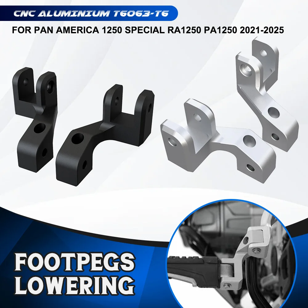 

2026 Passenger Footpeg Lowering Kit Footrest Relocation Rider Foot Pegs For Pan America 1250 Special RA1250 PA1250 2021-2025
