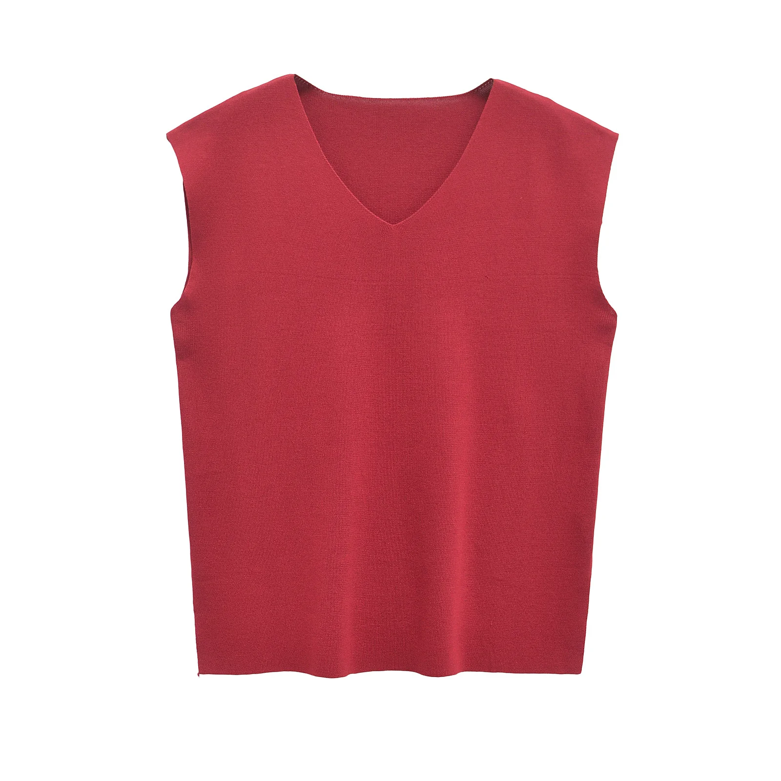 JNLEAOG Autumn New Women's Faion Design Pure Color Slit Casual Sle Versatile Top V-ne Polyester Fiber Jaet