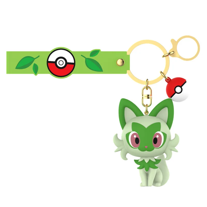 Echte Pokemon Morpeko Sleutelhanger Gengar Meowth Cubone Jigglypuff Mimikyu Anime Action Figure Speelgoed Sleutelhanger Geur Hanger Gift