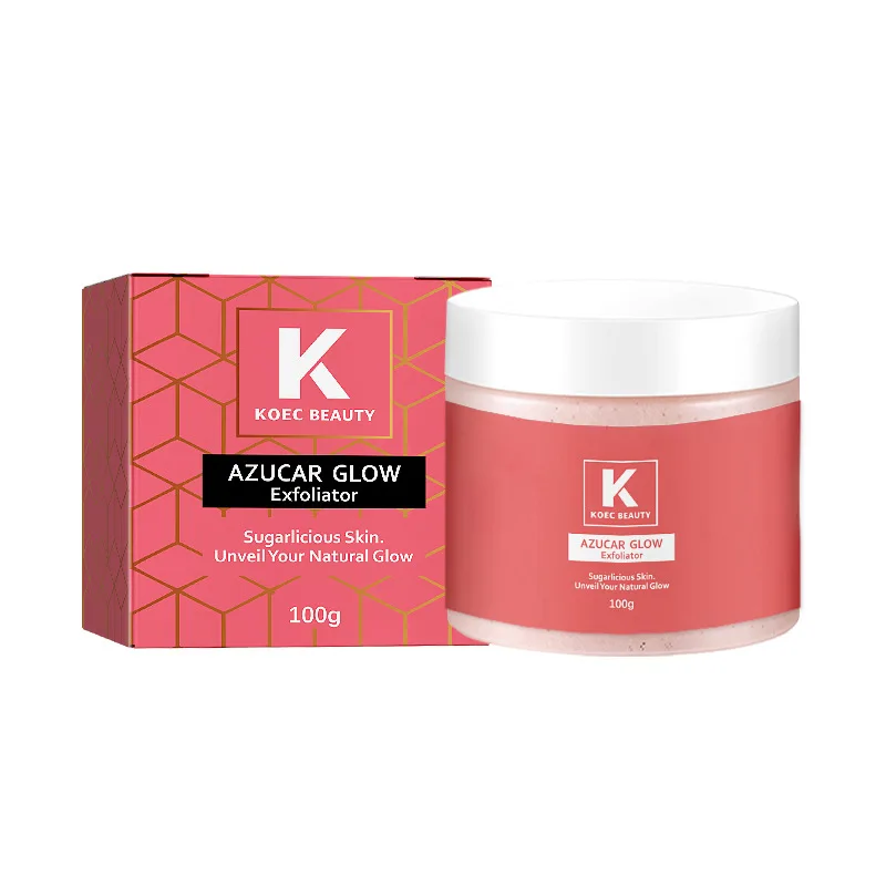 Exfoliante Facial de Azúcar KOEC de 100g, Hidratación Profunda, Aclarante, Control de Grasa, Cuidado Facial para una Piel Radiante