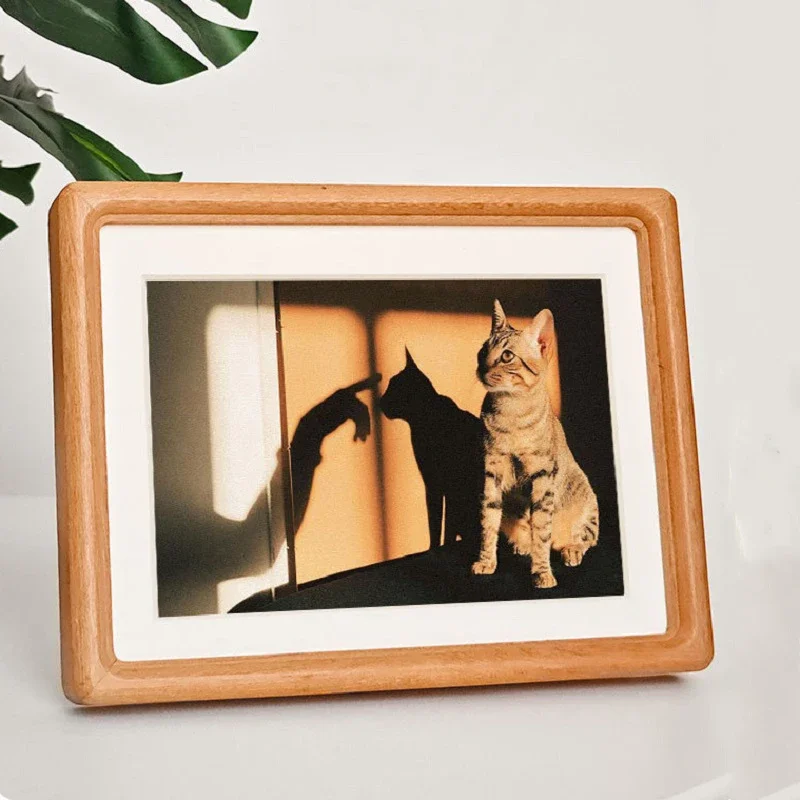 Solid Wood Mortise and Tenon Black Walnut Rounded Corner Picture Frame -10 inch Decorative Photo Frame for Home Decor