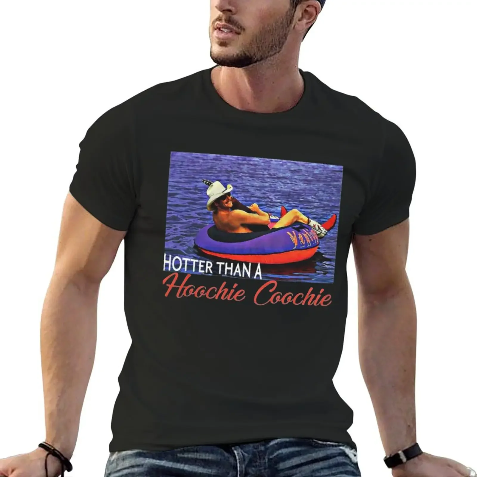 Hotter Than A Hoochie Coochie Chattahoochee Alan T-Shirt summer tops graphic tee shirt t shirts for men pack