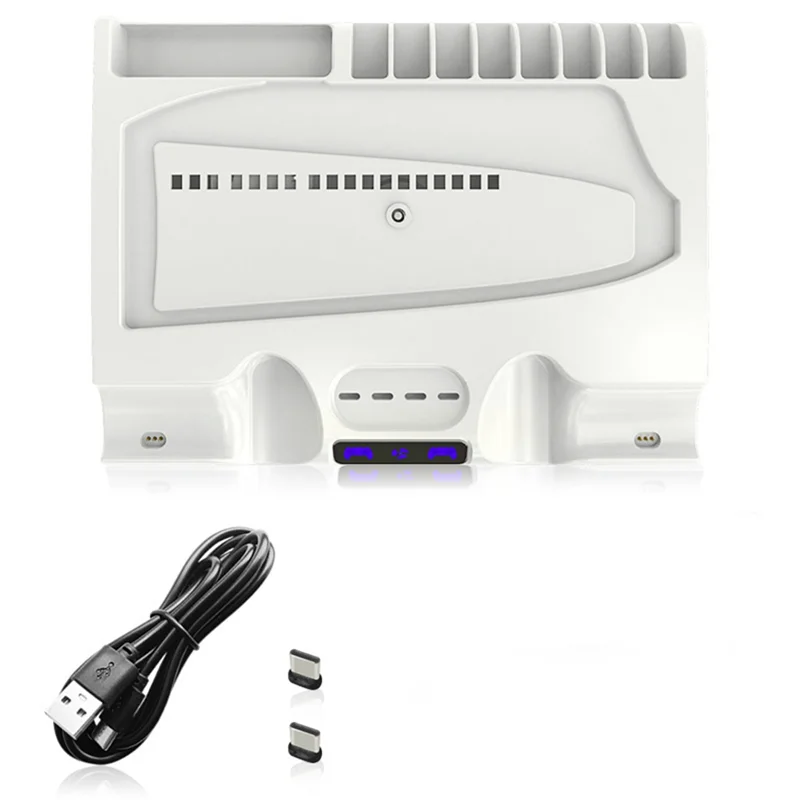 

【Superdeals】For PS5 Cooling Station With RGB Cooling Fan USB Interfaces Card Slot With Hard Drive/Remote Control/Disc Storage Du