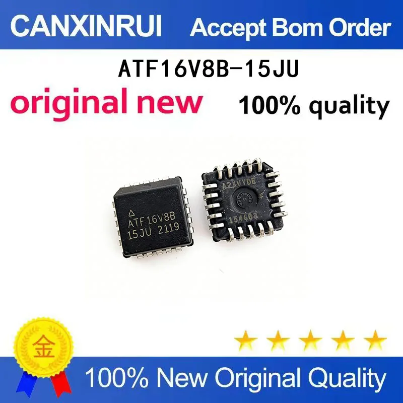 

(5-100 Pieces) Brand new original ATF16V8B-15JU ATF16V8B PLCC20 packaged chip IC