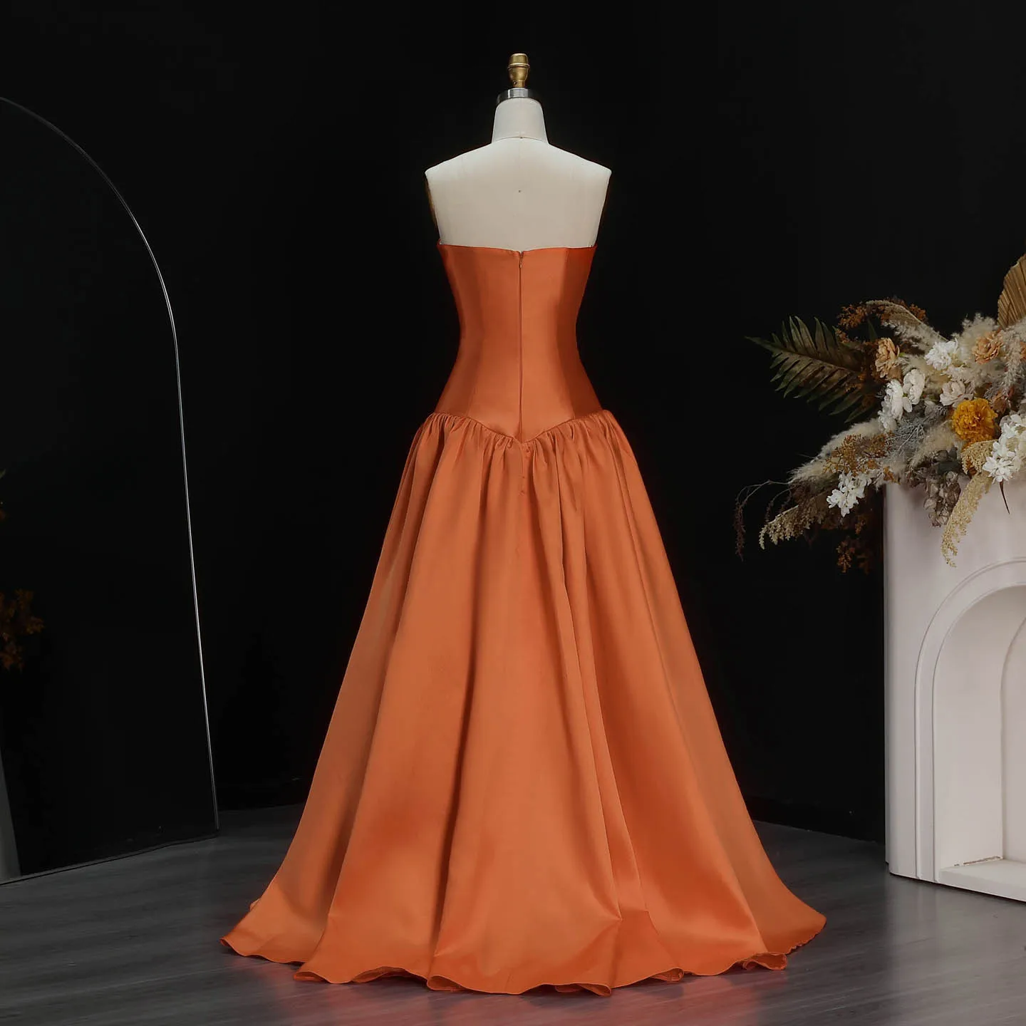 blue and orange formal dress Amarra 88813 Fitted 3D Floral Applique Long Formal Prom Dress main image 0