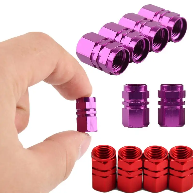 4/8Pcs Universal Car Tire Valve Caps Wheel Air Tyre Cover Aluminum Alloy Tire Gas Cap Bicycle Motorcycle Truck Car Accessories