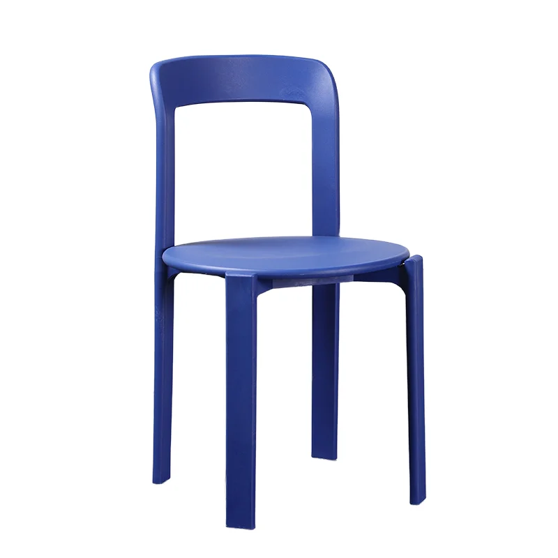 &Modern Nordic Plastic Thickened Stackable Dining Chair with Backrest for Indoor/Outdoor Use Home