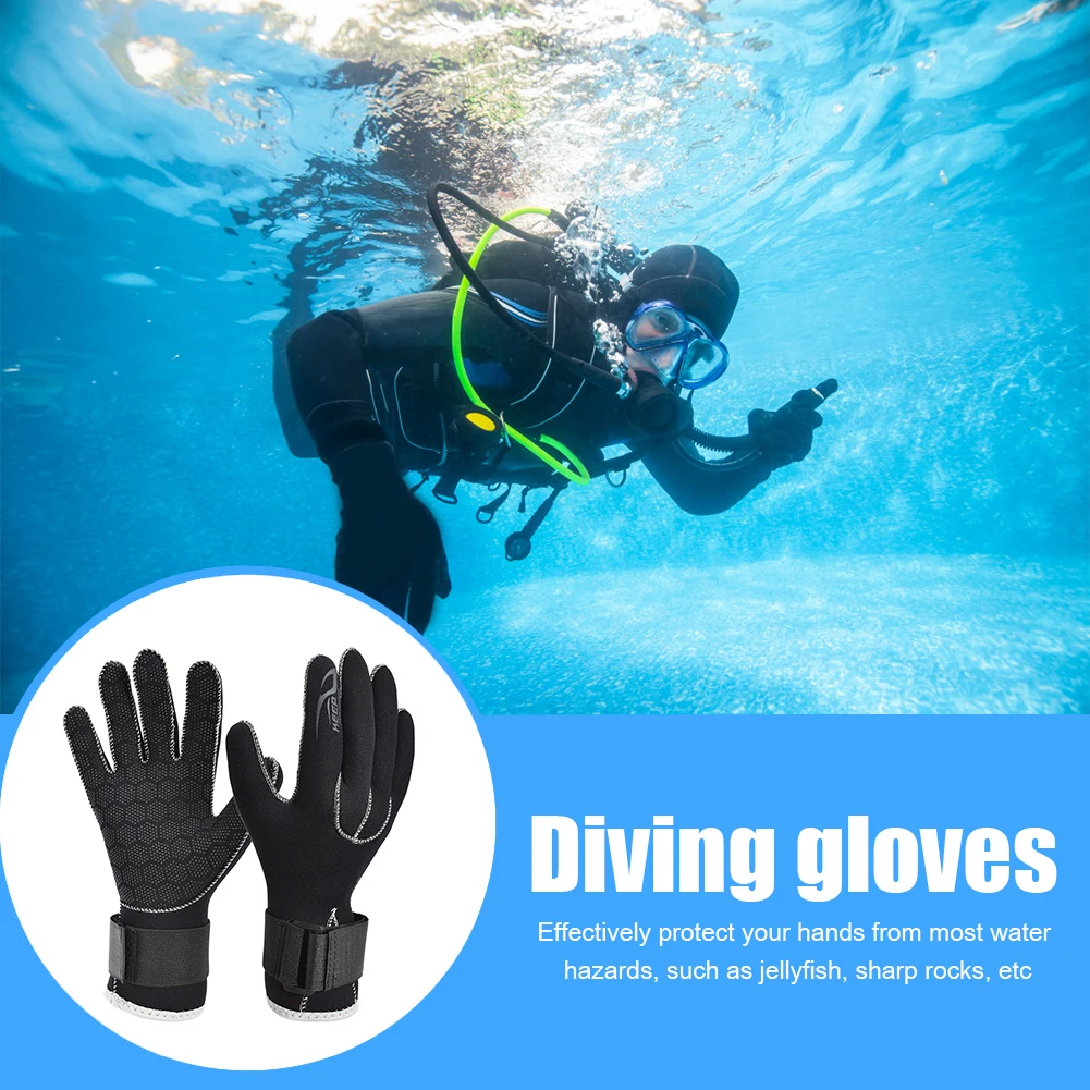 3mm Neoprene Diving Gloves Keep Warm Winter Swimming Gloves Anti Scratch Men Women Flexible Thermal for Scuba Snorkeling Surfing