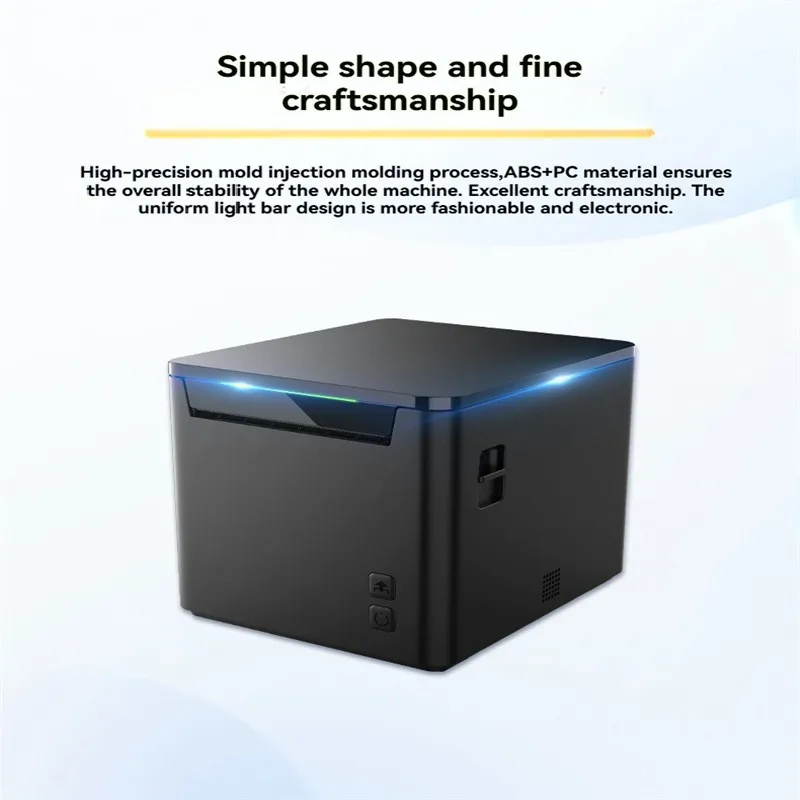 80mm restaurant thermal receipt printer HD high-speed printing logo graphics QR code order notification automatic Paper Cuttings