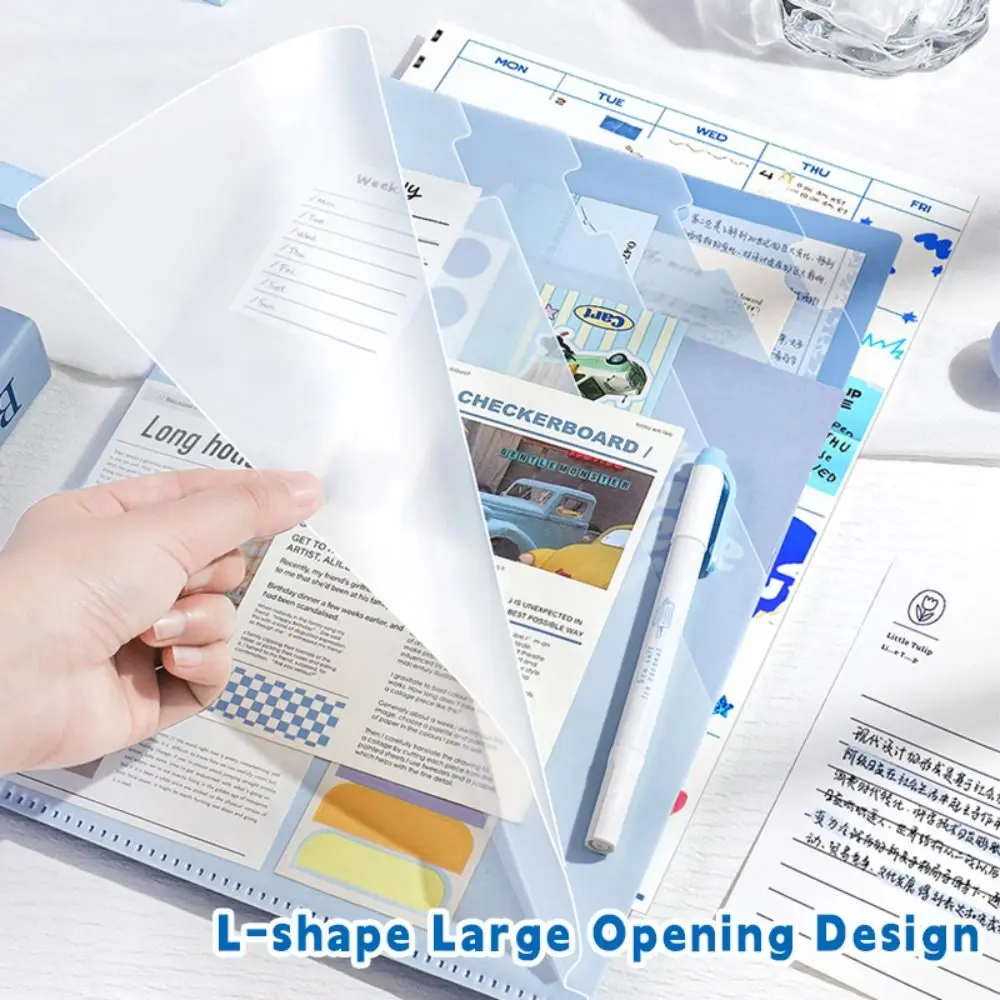 Multifunctional 6-Layer A4 File Folder Gradient Color Thickened Data Storage Booklet Large Capacity Document Organizer Students