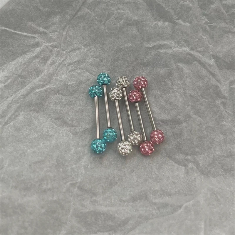 Titanium Steel Tongue Stud Spa - Body Jewelry Replacement Ball ulasan dan harga