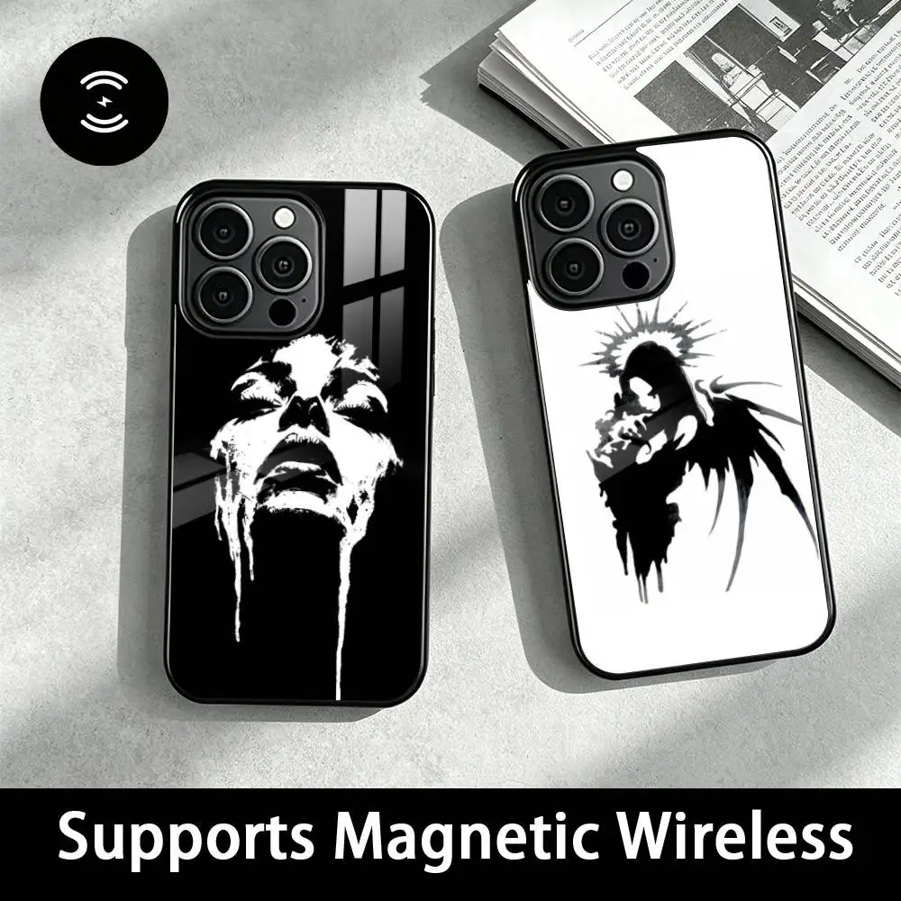 Cool-Minimalist illustration  Phone Case For iPhone18,17,16,15,14,13,12Plus,Pro Compatible with magnetic wireless charging