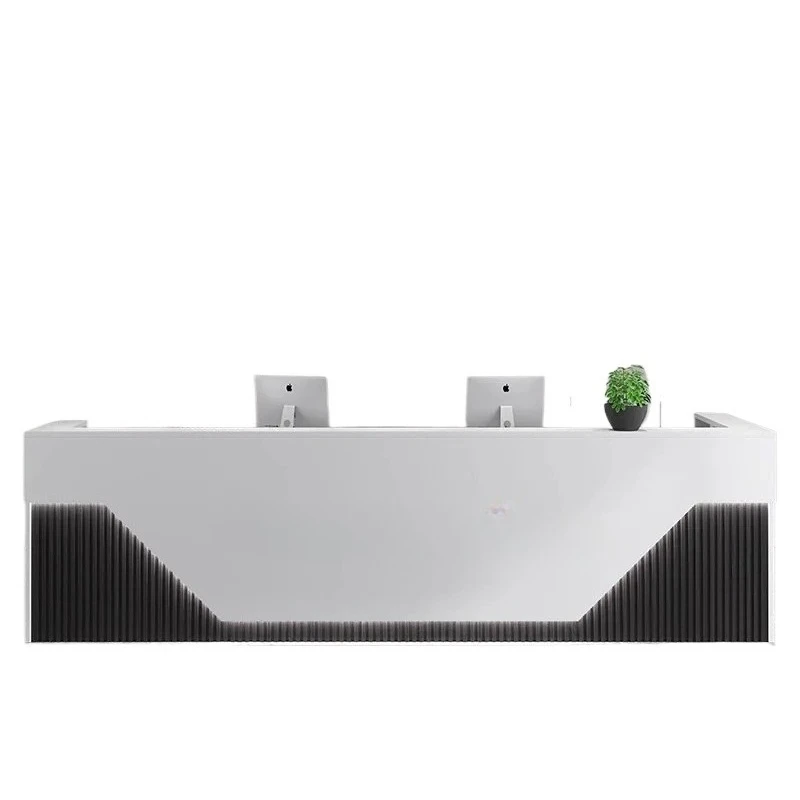 

Customized Reception Desks Luxury Premium Cash Decoration Bar Counter Logo Modern Escritorio De Recepcion Office Furniture