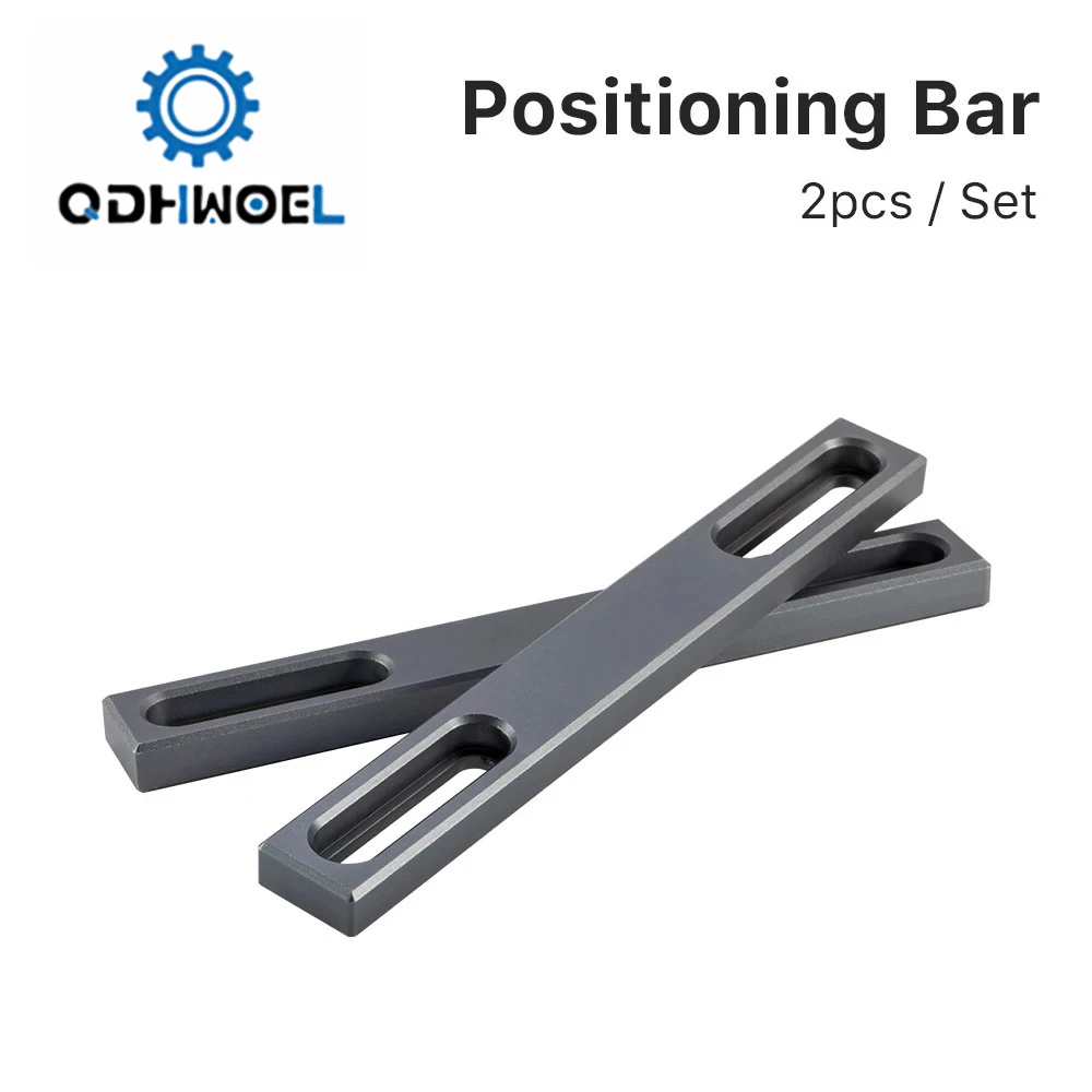 QDHWOEL Positioning Bar 150x19x9mm 2pcs With 4pcs Positioning Screws For DIY Fiber CO2 Marking Engraving Machine Worktable