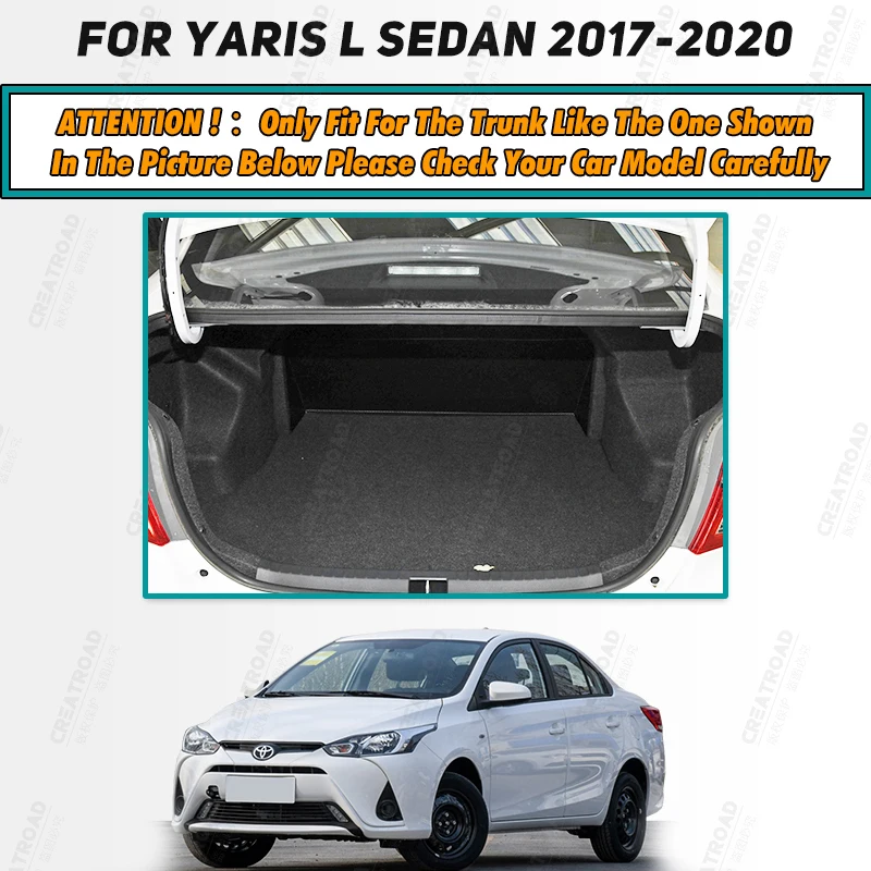 Auto Full Coverage Trunk Mat For Toyota YARiS L 2017-2020 19 18 Car Boot Cover Pad Interior Protector Accessories