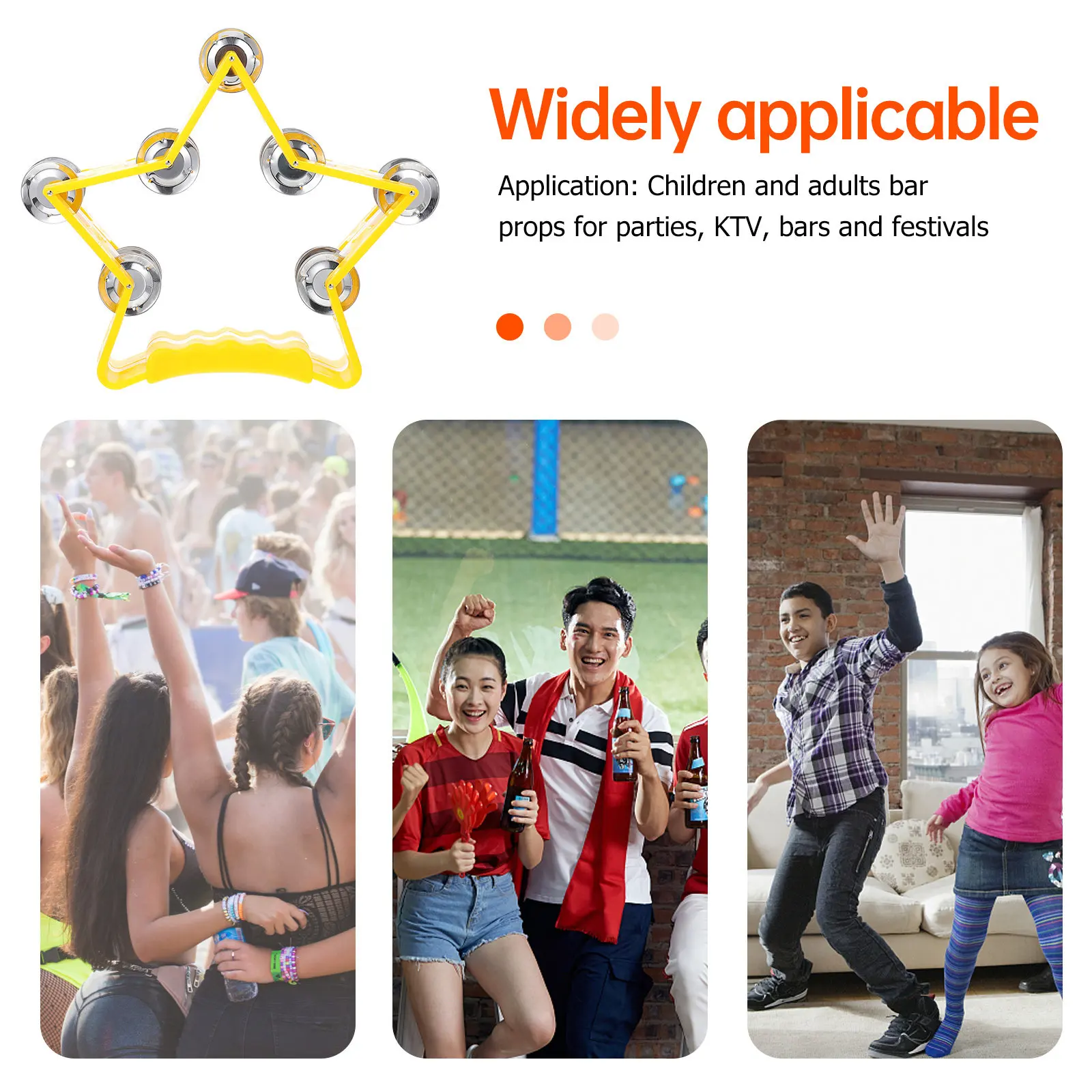 1Pcs Hand Bell Music Rhythm Percussion Musical Instrument Kids Educational Entertainment Parent-Child Interaction Fun Birthday