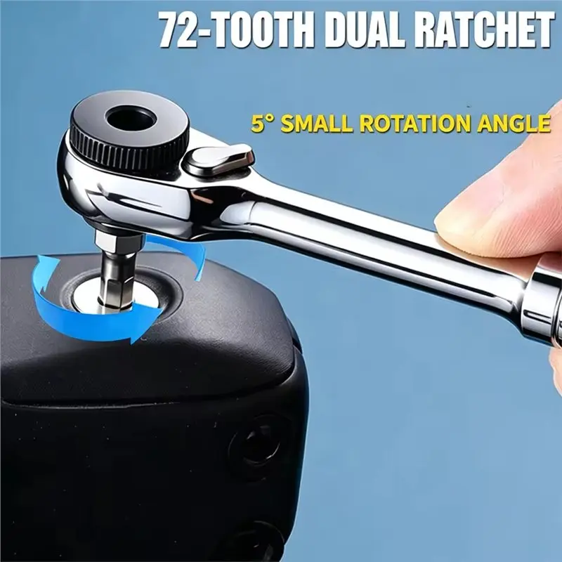 Multifunctional Repair Tool Set-Portable Motorcycle Bicycle Ratchet Wrench Kit For Bikes