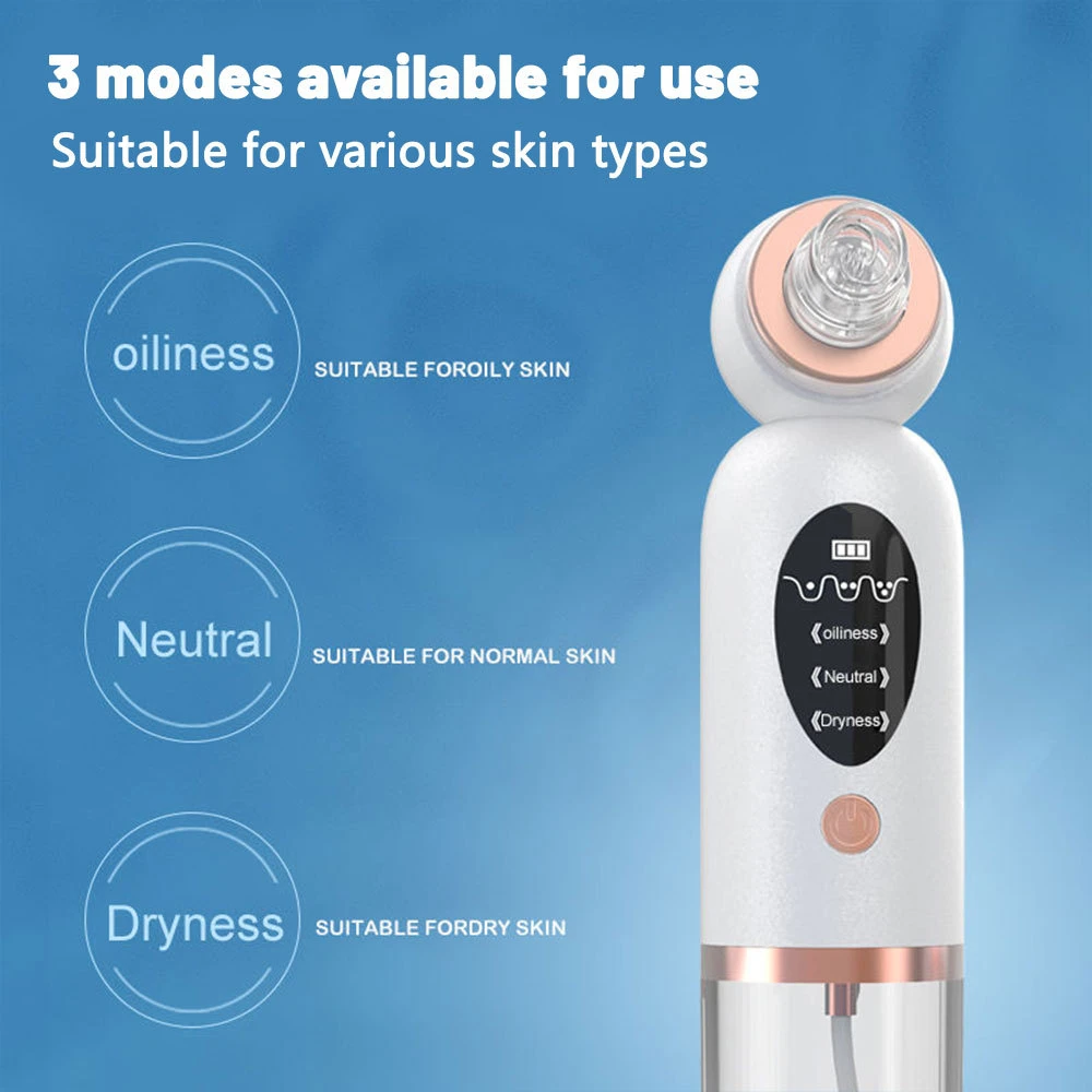 Máquina de limpieza de poros para mujeres, aspiradora de burbujas pequeña ultrafina, removedor de espinillas y acné con cabeza negra, Kit Facial de succión