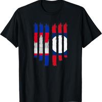 Cambodia Khmer Cambodian Laos Lao Laotian Mixed Dna Flag T Shirt