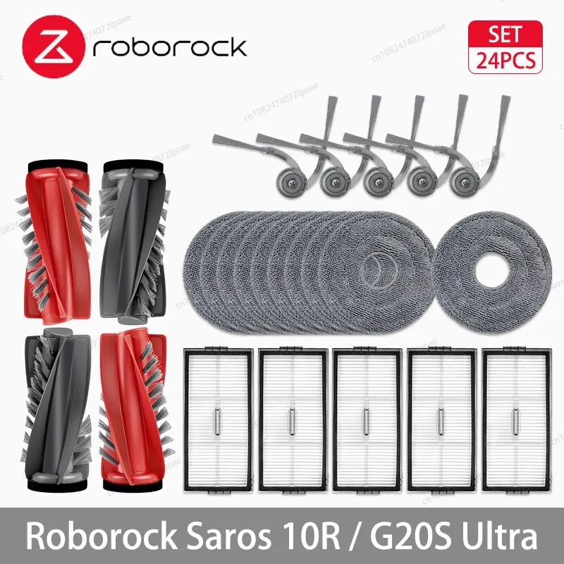 Roborock Saros 10R / G20S Ultra Robotstofzuiger Accessoires Hoofdzijborstel Mop Doek Hepa Filter Stofzak Reserveonderdelen