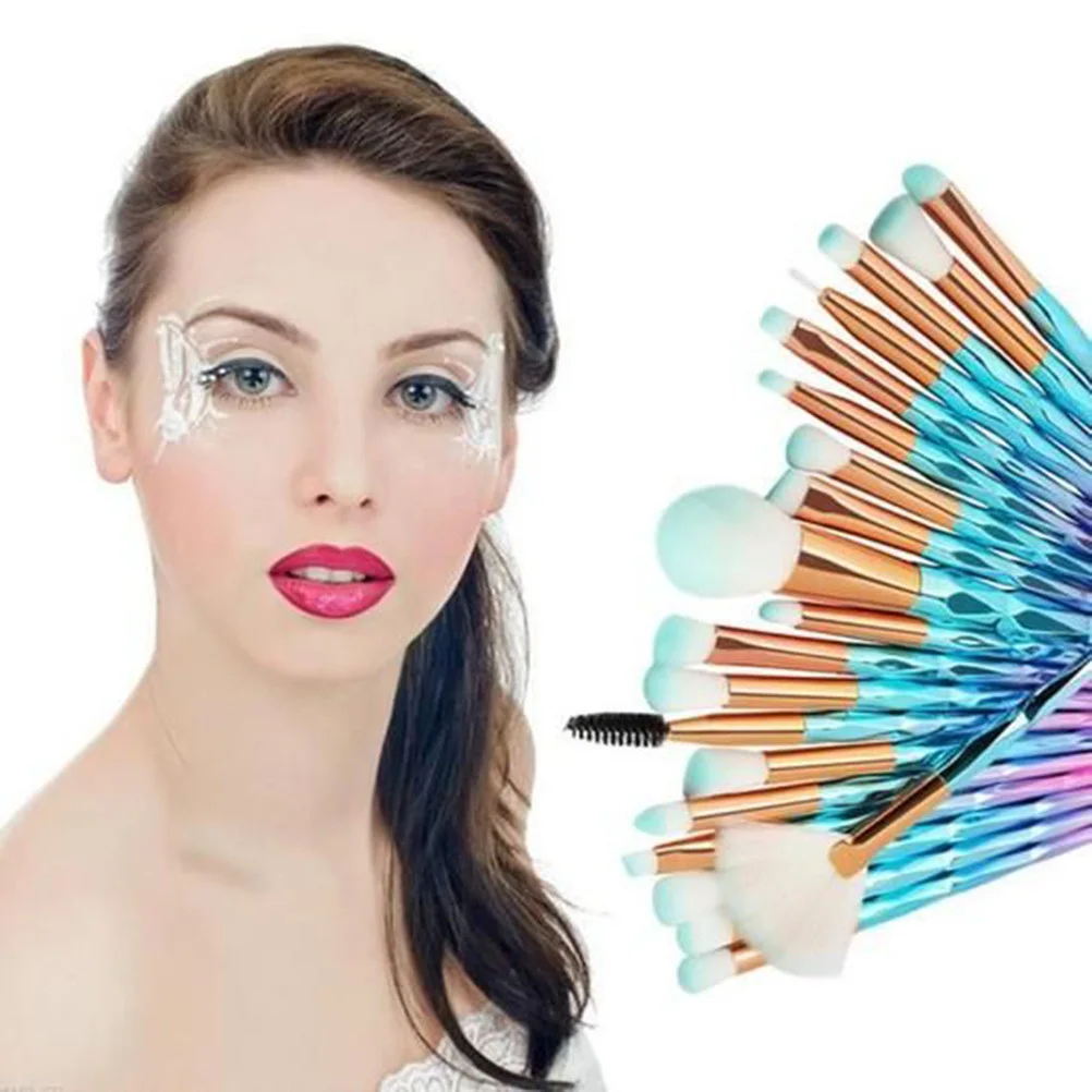 20Pcs Makeup Brush Set Long Handle Bristle Brushes Kit Professional Foundation Eye Beauty Accessories Tools for Women