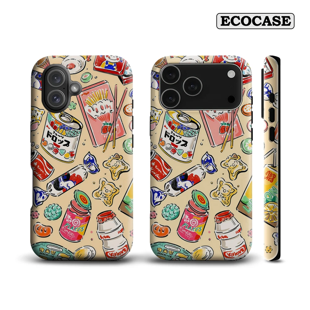 Retro japanische Snacks IPhone 17 Must-Haves Handyhülle für IPhone 17 16 15 14 13 12 Pro Max Plus Doppelschichtige Rückseite