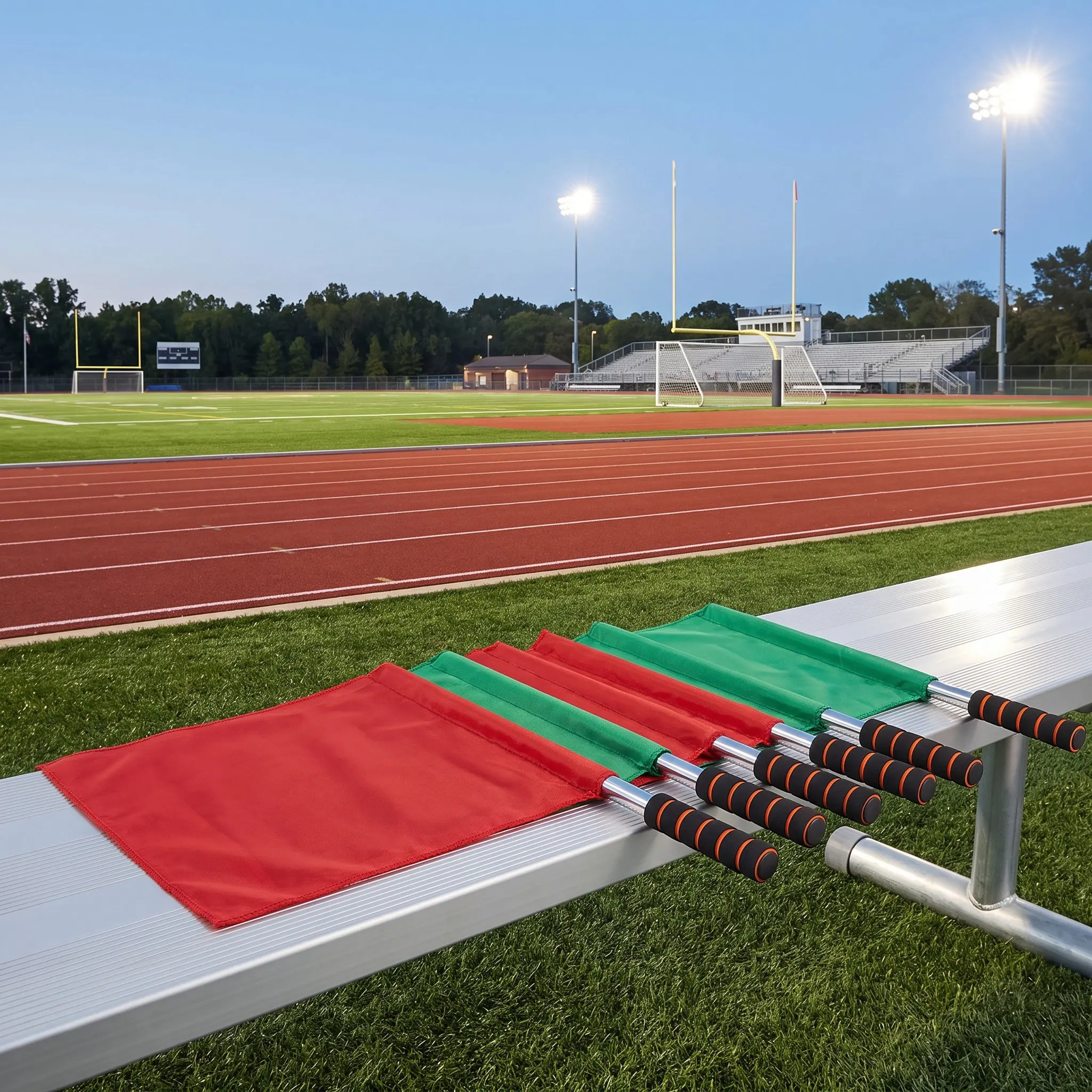 4Pcs Referee Hand Flags Small Signal Flags for Football Match Safety Conducting Racing Sports Equipment Flag Sports Equipment