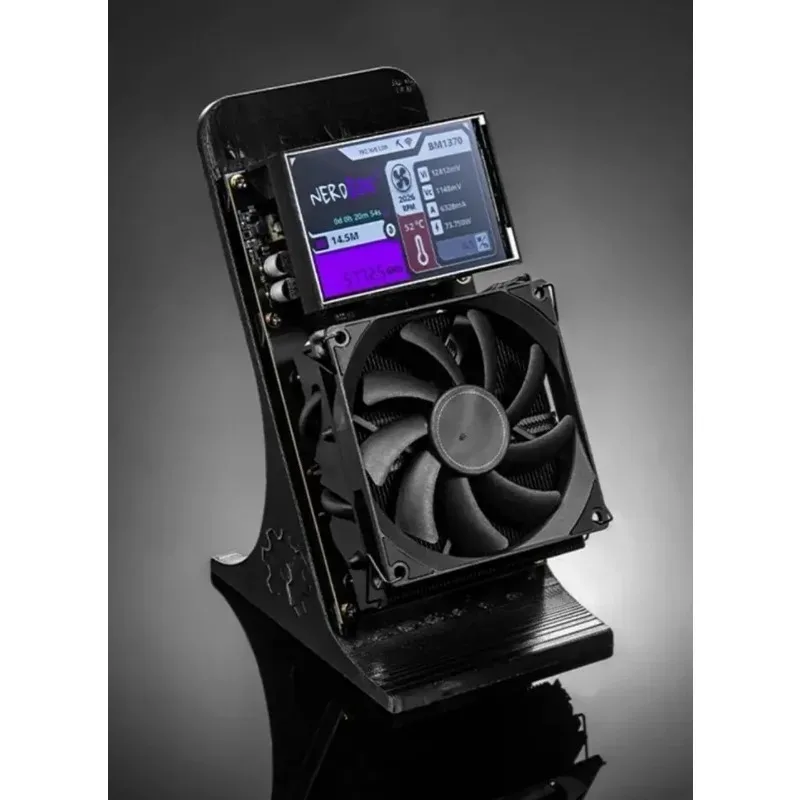 

【Хит продаж】Новый гидро-майнер NerdQaxe++ 4.8Th/s для Bitcoin с блоком питания — черный