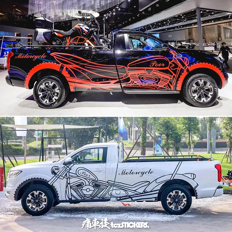 Car stickers FOR Raptor F150 D-MAX RAM 3500 Navara Silverado Hilux body exterior sports fashion dedicated decal film accessories