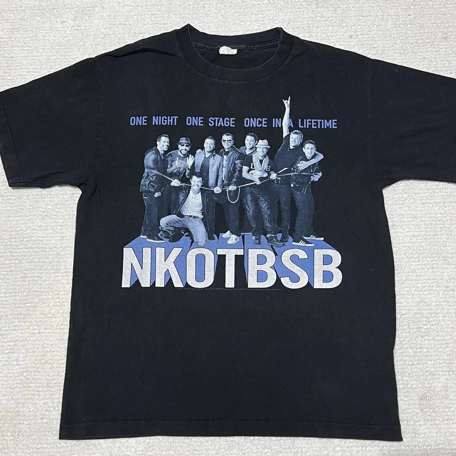 NKOTBSB-T-shirt "Once In A Lifetime Tour" pour hommes et enfants, taille L, nouveau, 2011